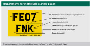 motorcycle number plates