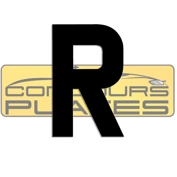 Letter R 4D Acrylic Number Plate Letters Digits