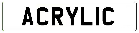 Acrylic Car Number Plate Supplier