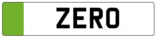 zero emmission car number plates green